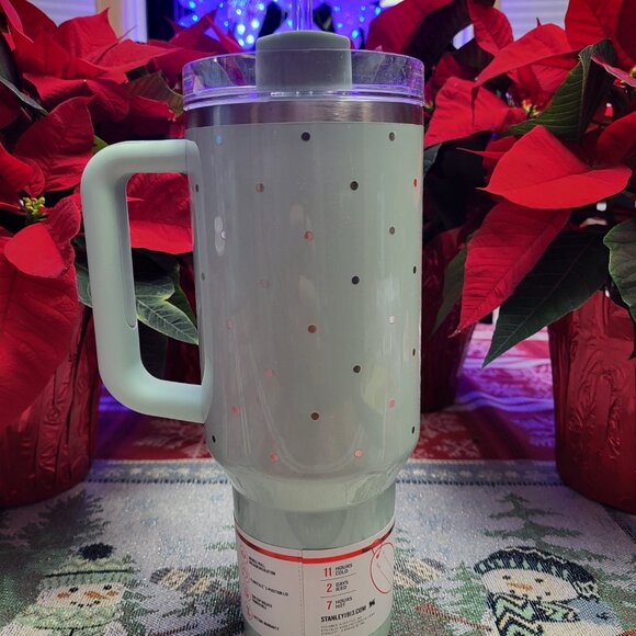 Stanley 40 oz FlowState Tumbler - Peppermint Polka Dot, Brand New - Picture 2 of 4